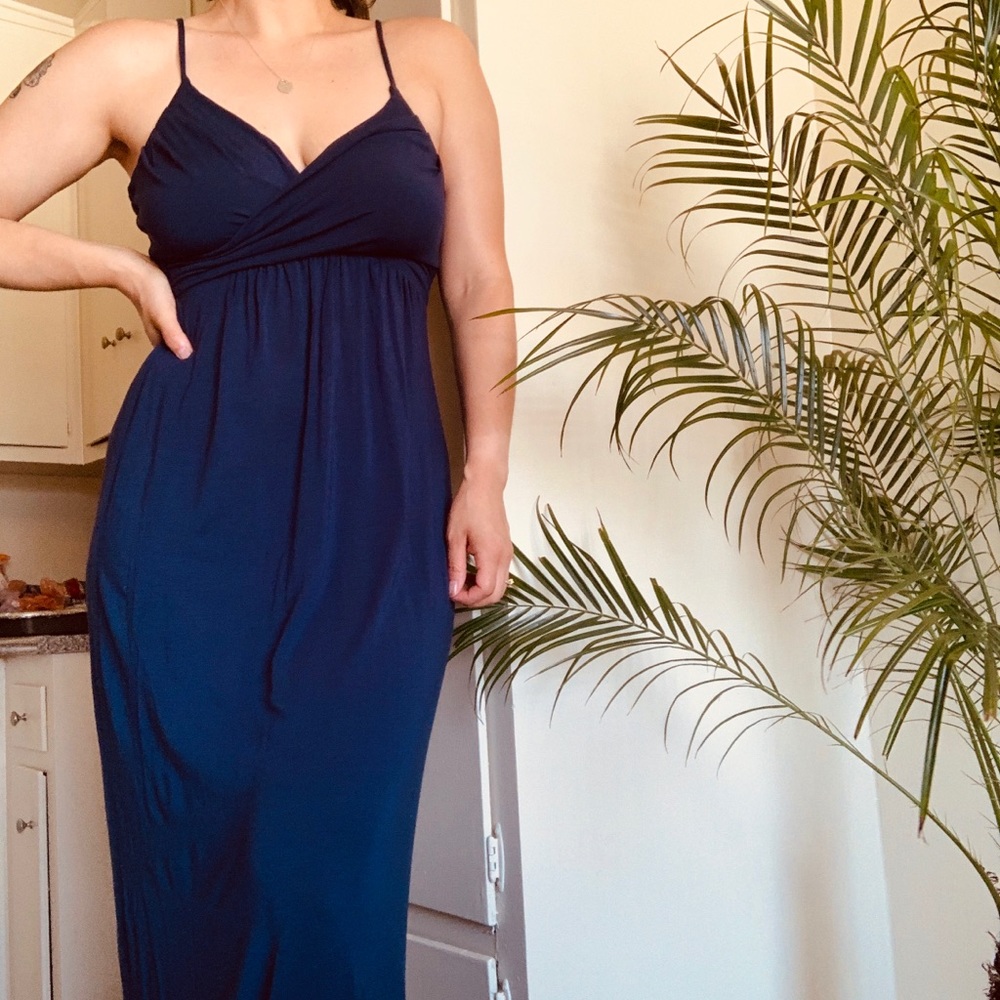 TART Blue Maxi Dress w Adjustable Straps